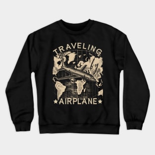 Traveling by Airplane Crewneck Sweatshirt